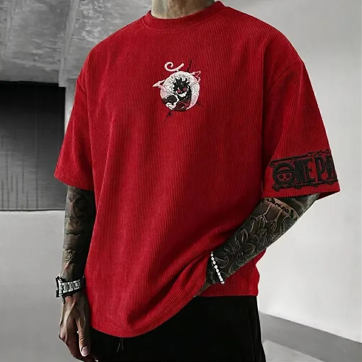 One Piece Unisex Anime Inspired Vintage Corduroy T-Shirt