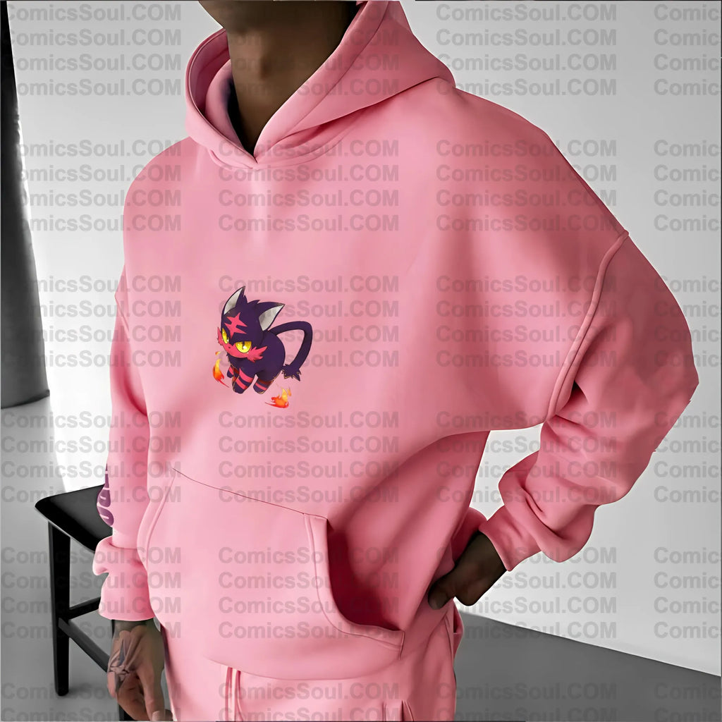 PKM-Unisex Anime Graphic Streetwear Vintage Hoodie