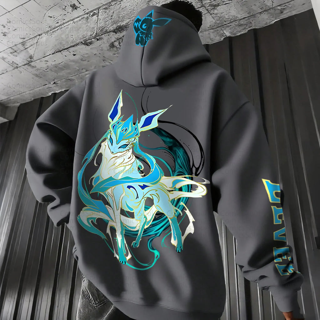 PKM-Unisex Anime Graphic Streetwear Vintage Hoodie