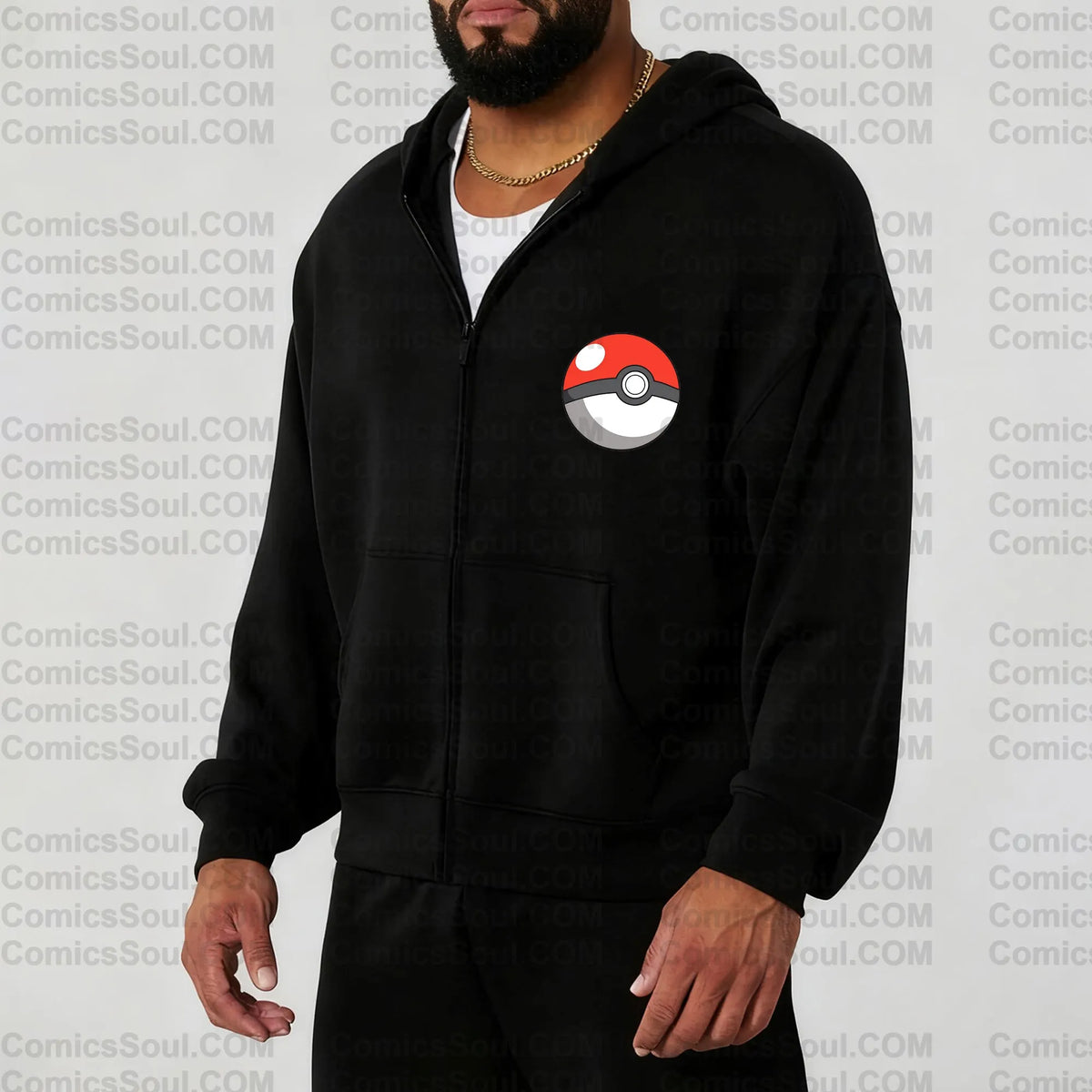 PKM-Unisex Graphic Streetwear Vintage Zipper Cardigan Plush Hoodie