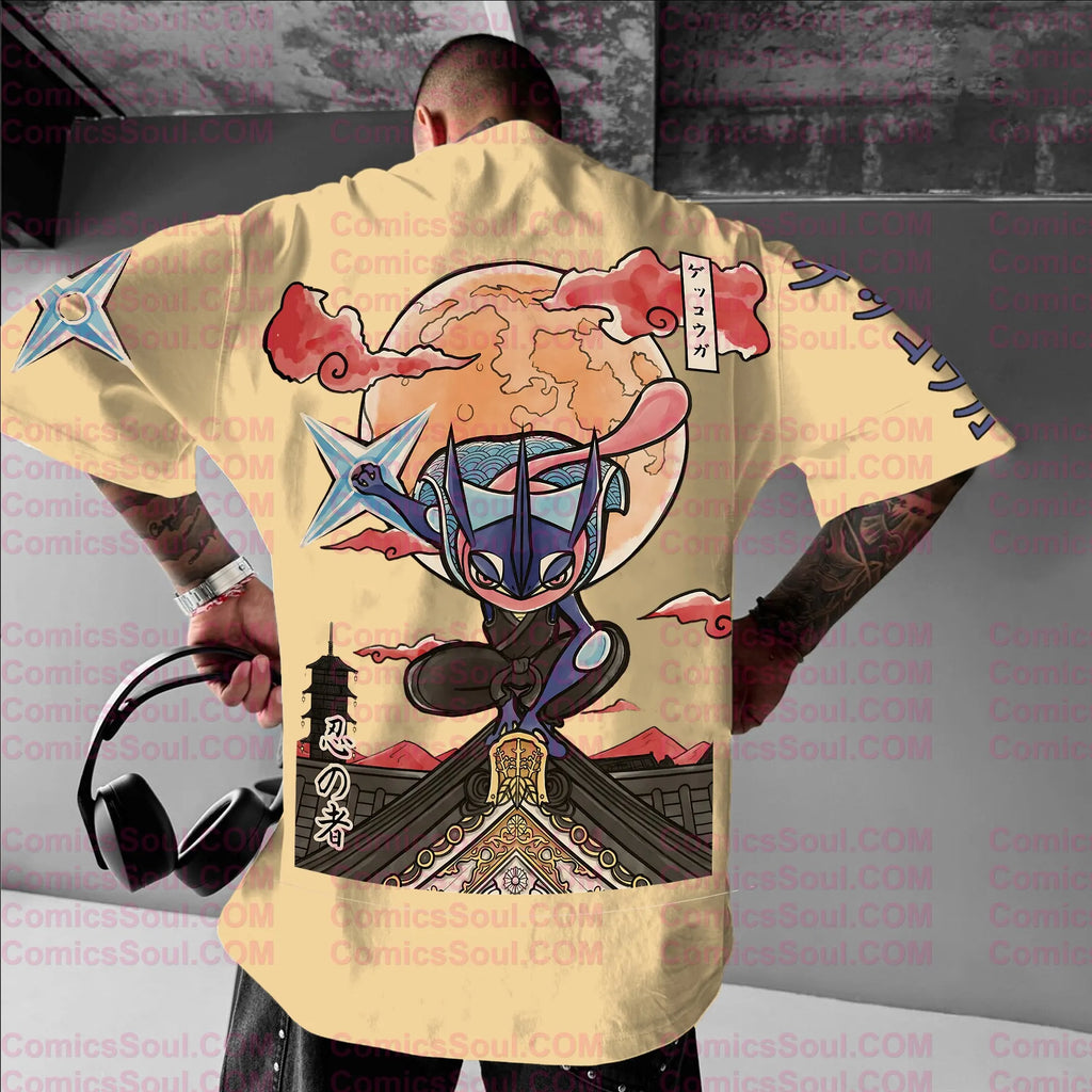 PKM-Unisex Anime Inspired Vintage T-Shirt