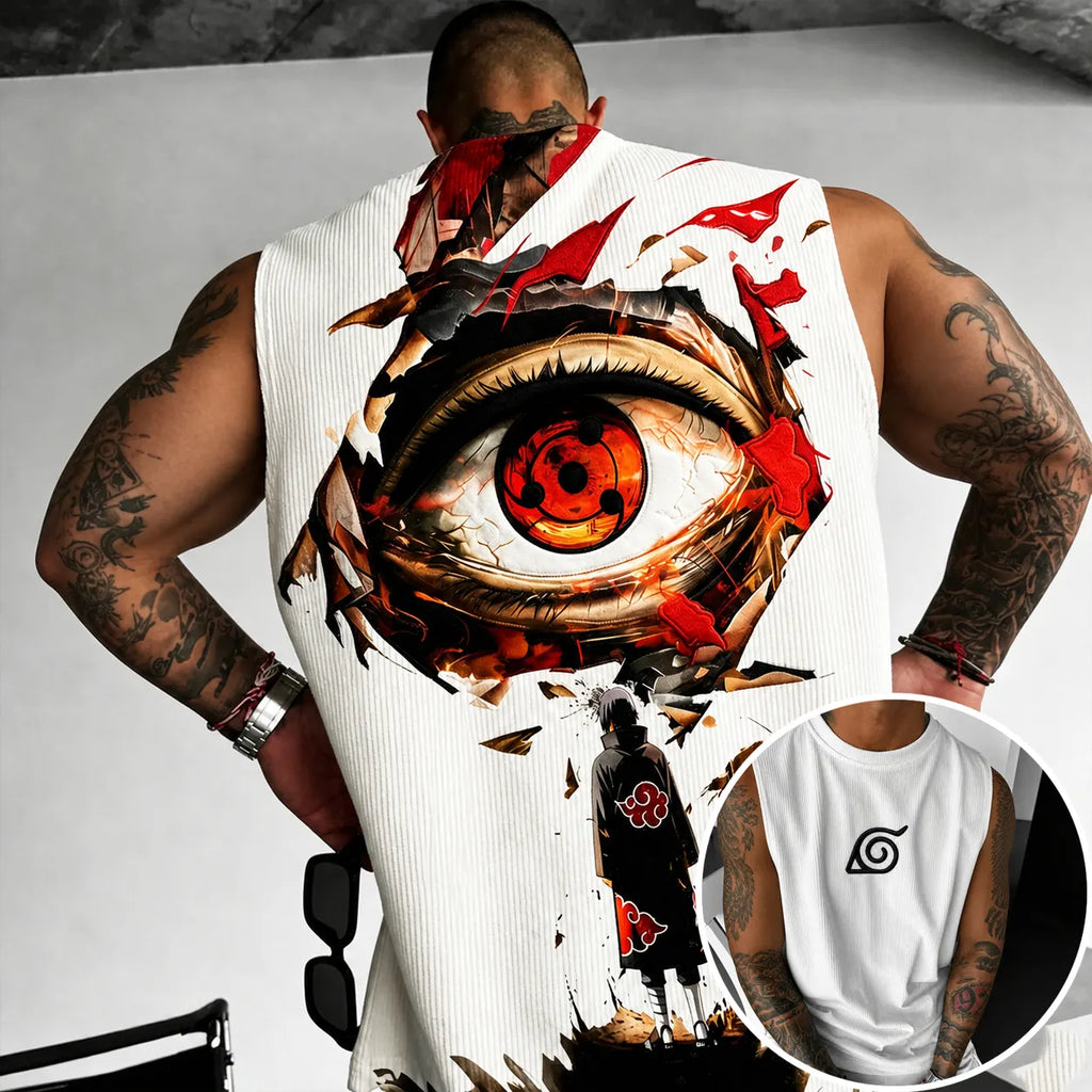 NINDO Unisex Anime-Style Retro Corduroy Tank Top