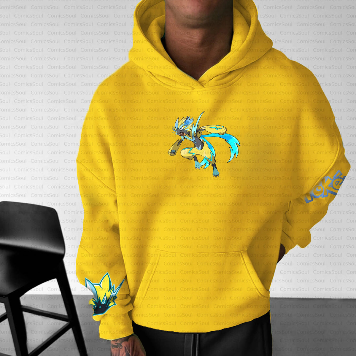 PKM-Unisex Anime Inspired Vintage Plush Hoodie