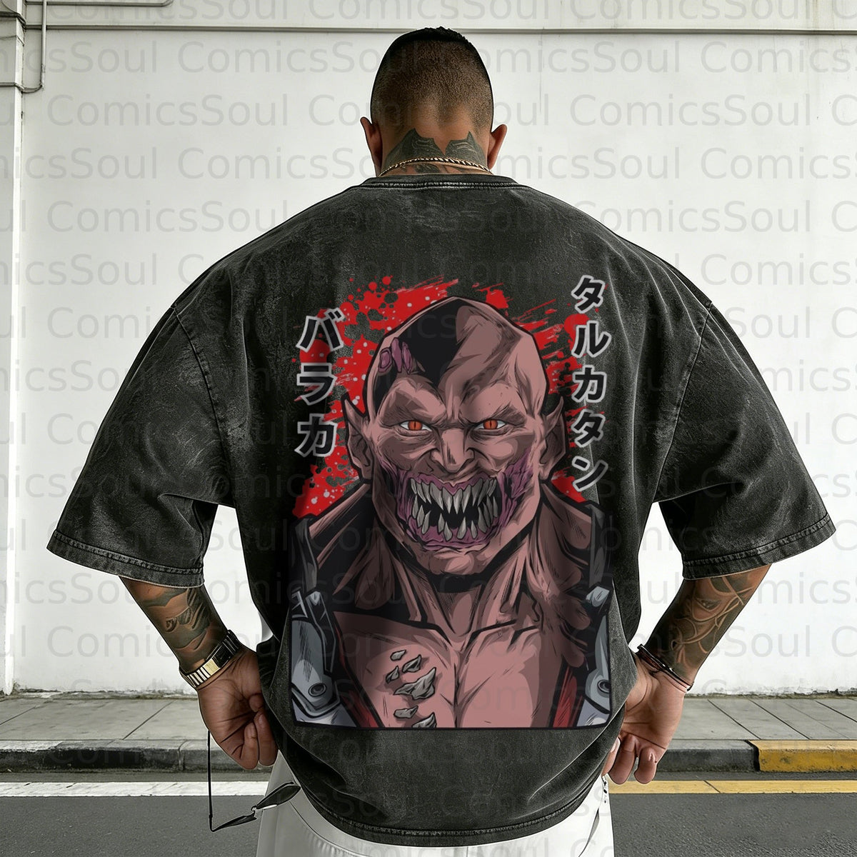 MK-Unisex Anime Inspired Vintage Washed T-Shirt