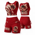 One Piece Women's Anime-Print Tank Top And Shorts Sports Set