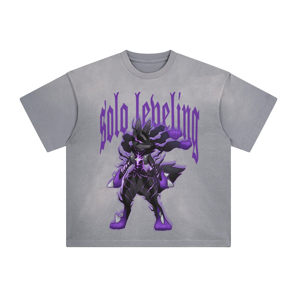 SL-Unisex Anime Inspired Washed  Vintage T-Shirt