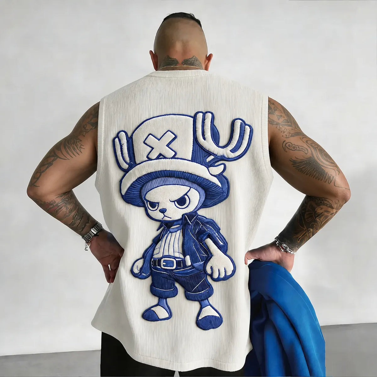 One Piece Unisex Anime-Style Retro Corduroy Tank Top
