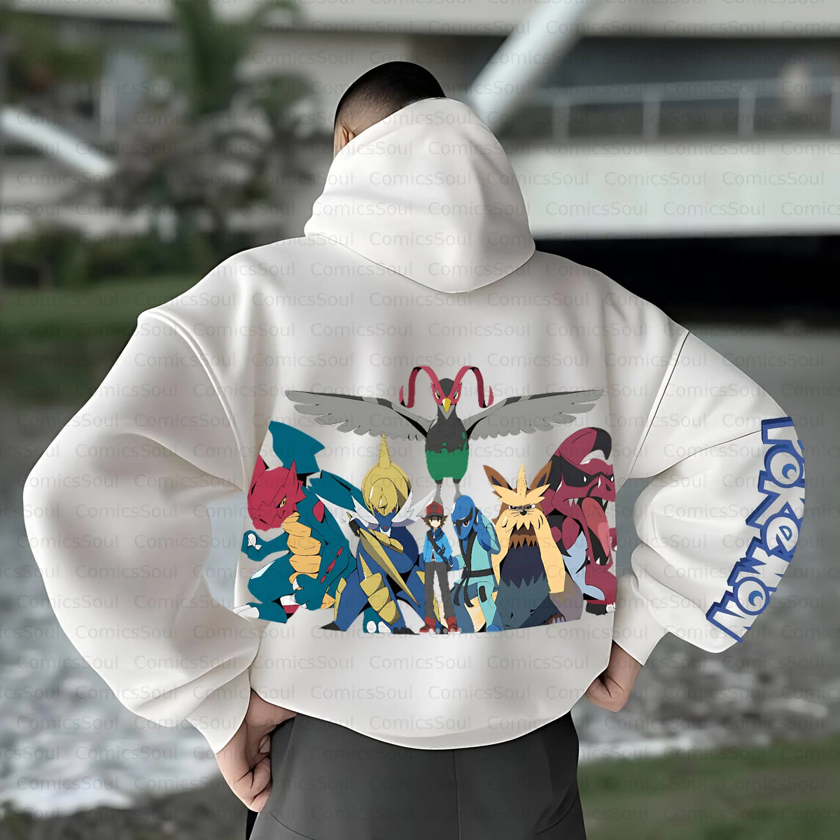 PKM-Unisex Anime Inspired Vintage Plush Hoodie