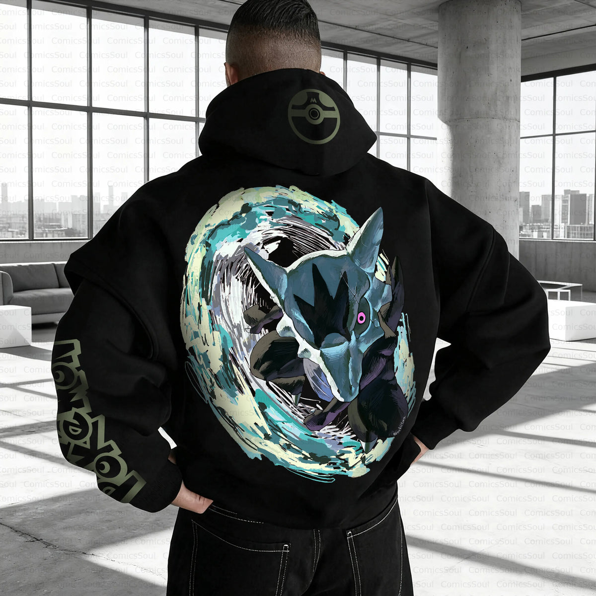 PKM-Unisex Anime Inspired Vintage Plush Hoodie
