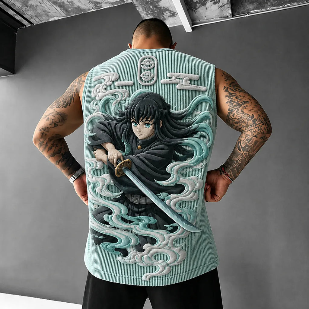 KNY Unisex Anime-print Tank Top