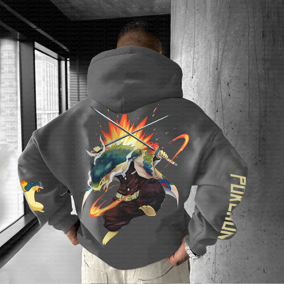 PKM-Unisex Anime Graphic Streetwear Vintage Hoodie