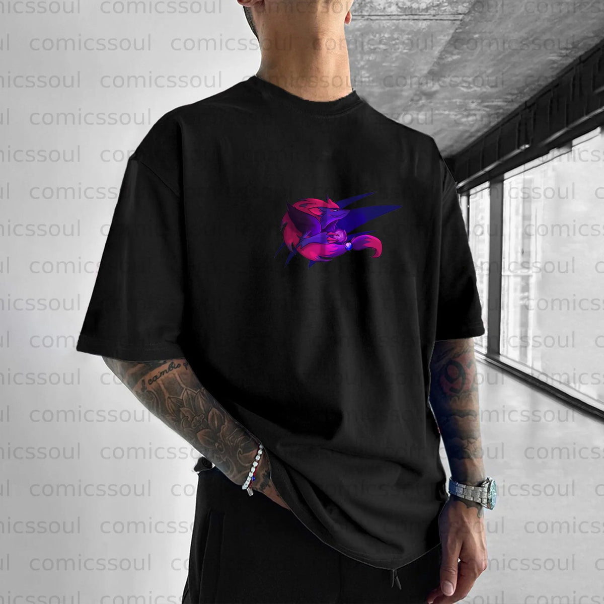 PKM-Unisex Anime Inspired Vintage T-Shirt