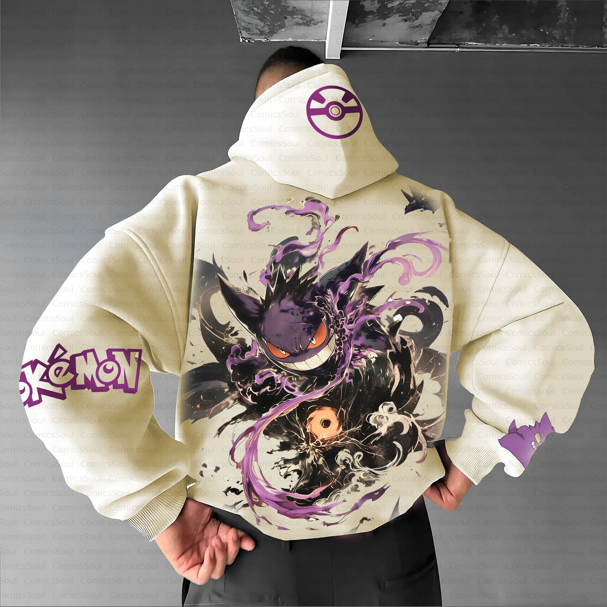 PKM-Unisex Anime Inspired Vintage Plush Hoodie