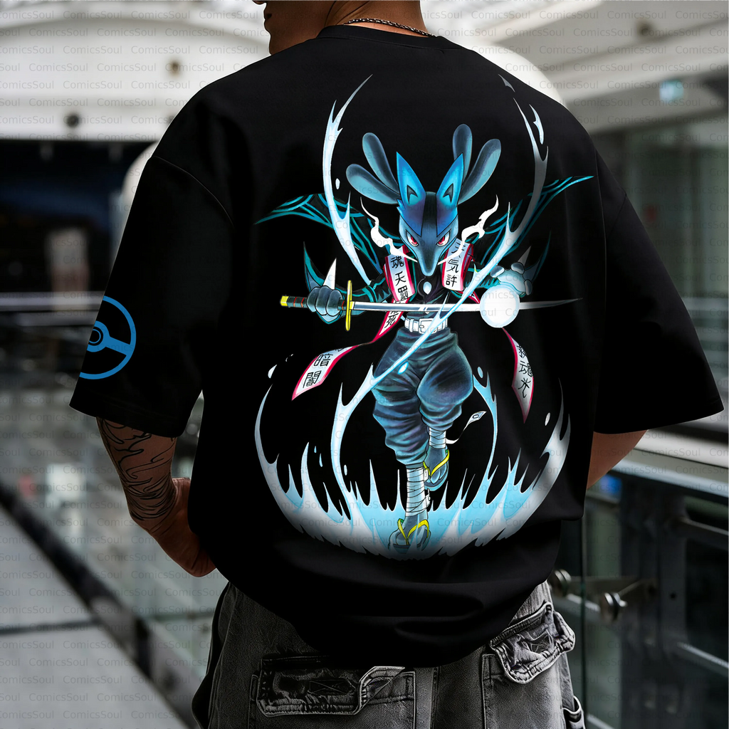PKM-Unisex Anime Inspired Vintage T-Shirt