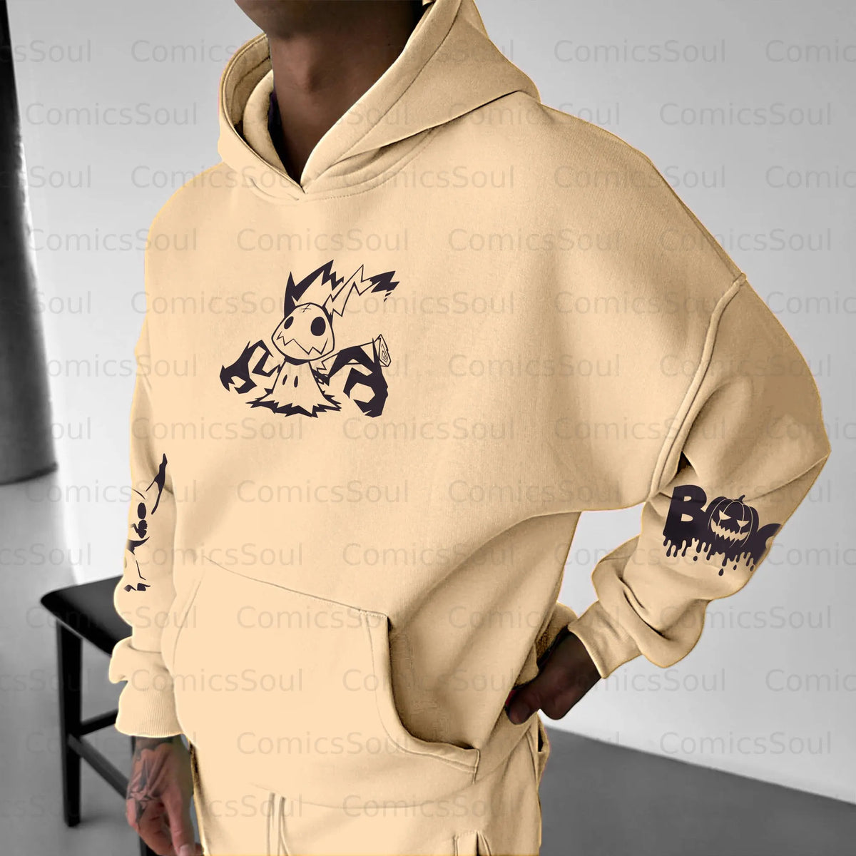 PKM-Unisex Halloween Anime Graphic Streetwear Vintage Hoodie