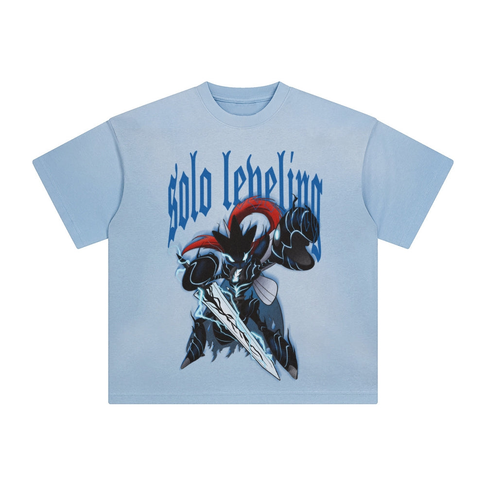 SL-Unisex Anime Inspired Washed  Vintage T-Shirt