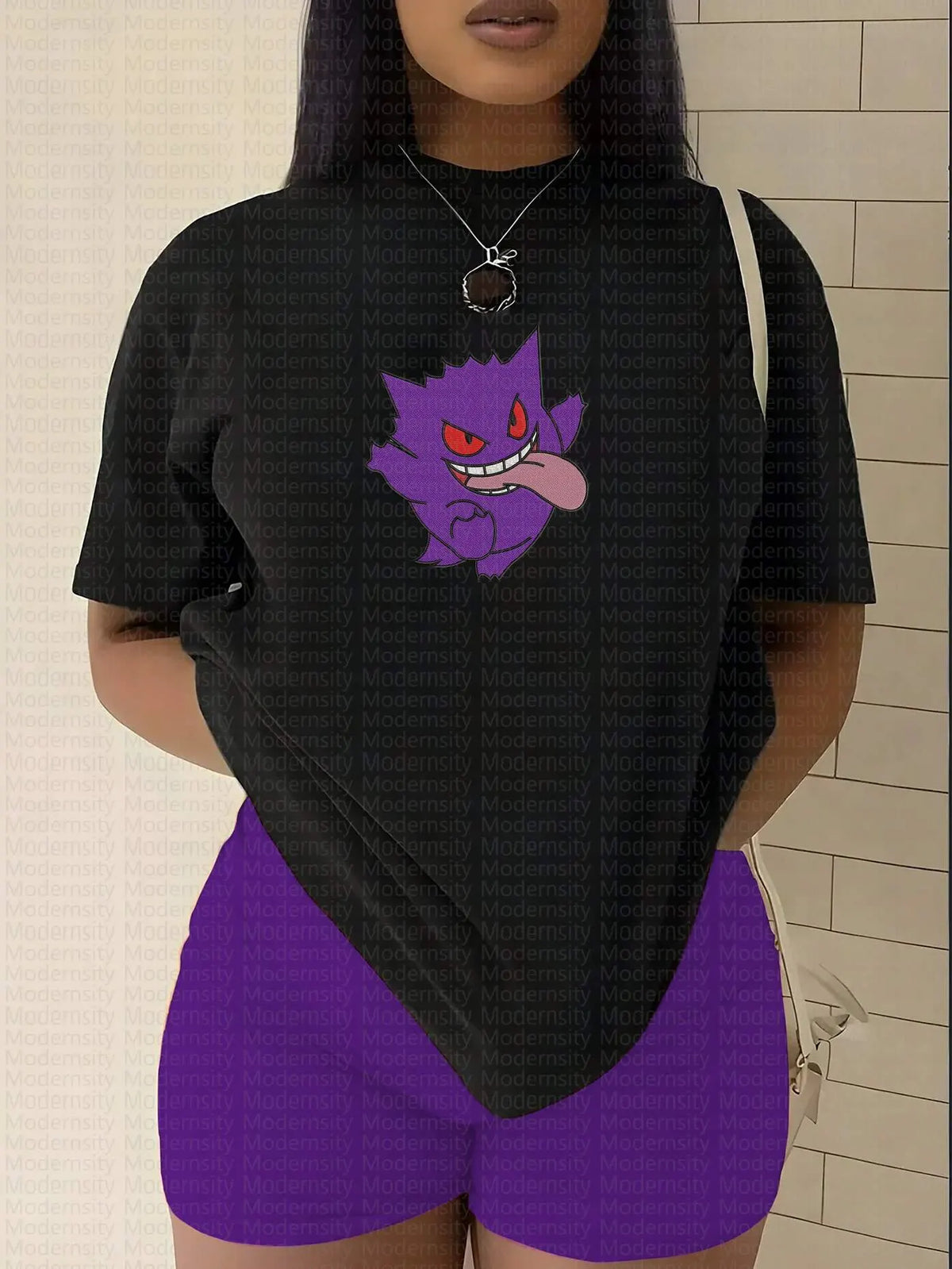 PKM-"Gengar" Anime Inspired Vintage Embroidered T-Shirt
