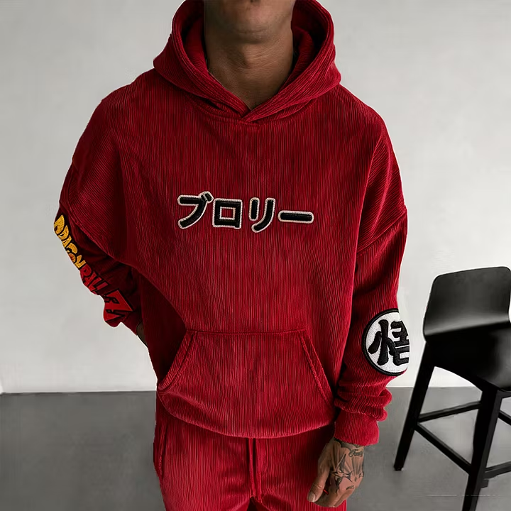 Dragon Ball Vintage Graphic Men Hoodie Loose Streetwear Pullover