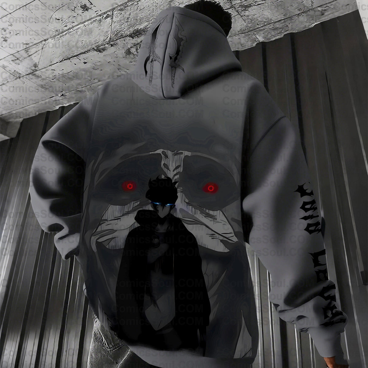 SL-Unisex Anime Graphic Streetwear Wintage Plush Hoodie