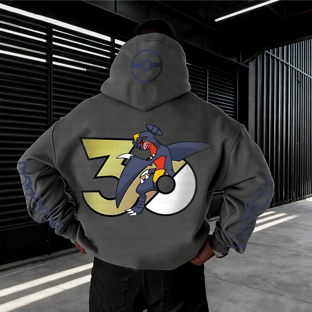 PKM-Unisex Anime Inspired Vintage Plush Hoodie
