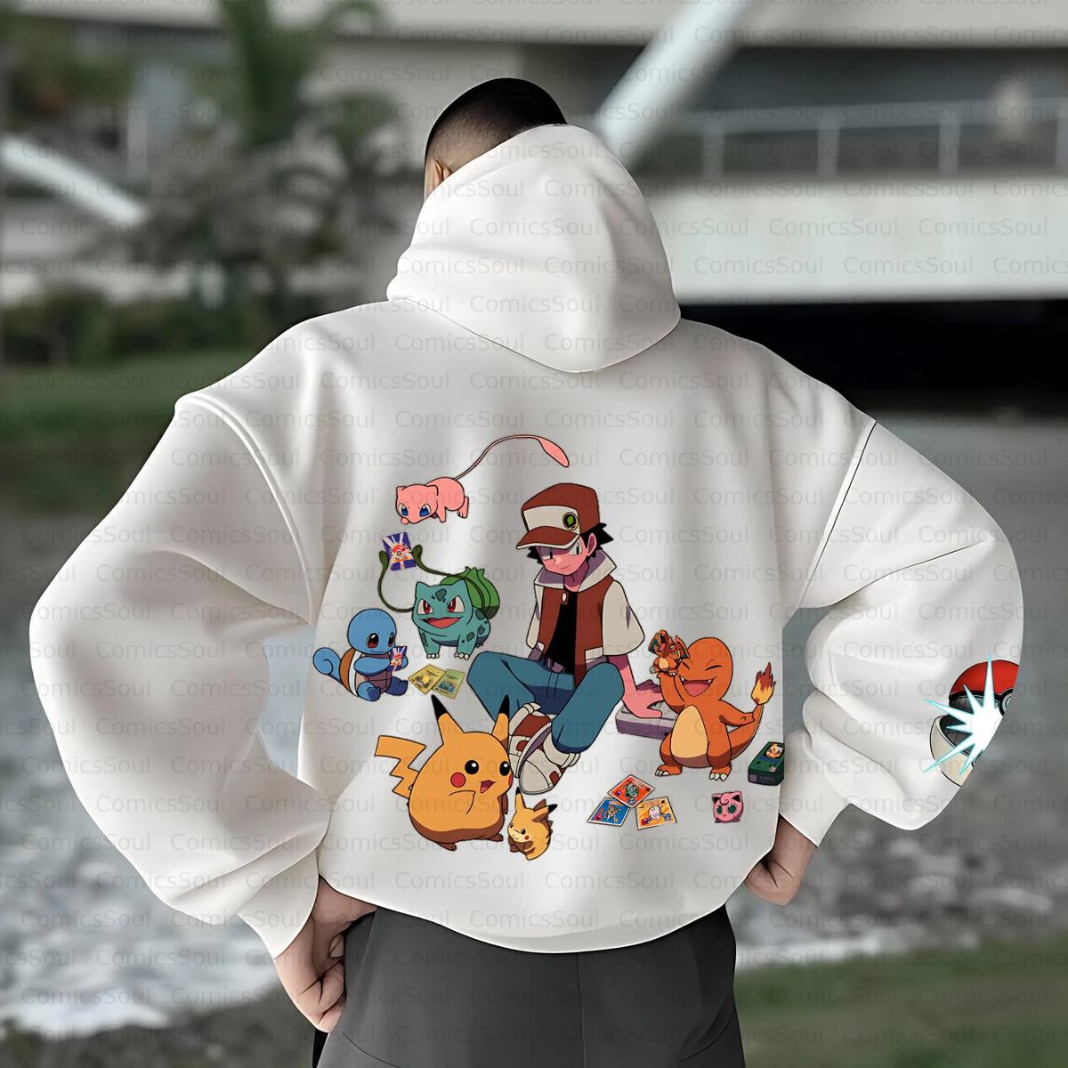 PKM-Unisex Anime Inspired Vintage Plush Hoodie