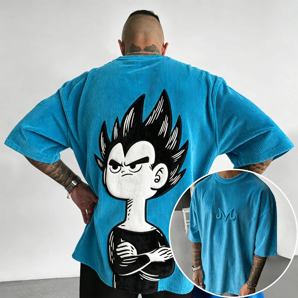 Dragon Ball Unisex Anime Inspired Vintage Corduroy T-Shirt