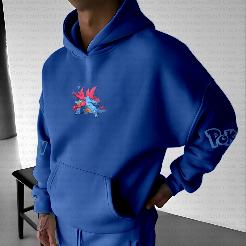PKM-Unisex Anime Inspired Vintage Plush Hoodie