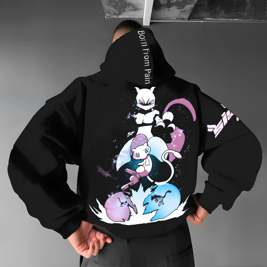 PKM-Unisex Anime Graphic Streetwear Vintage Hoodie