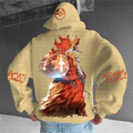 PKM-Unisex Anime Inspired Vintage Plush Hoodie