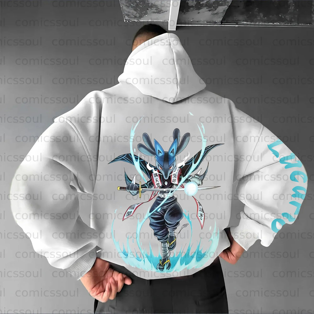 PKM-Unisex Anime Graphic Streetwear Vintage Plush Hoodie
