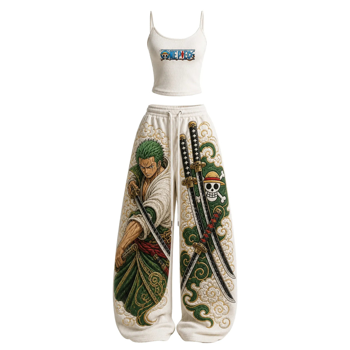 One Piece Women's Anime-Print Camisole And Pants Set