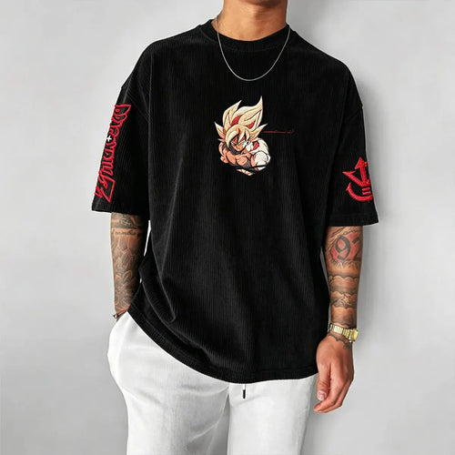 Dragon Ball Unisex Anime Inspired Vintage Corduroy T-Shirt