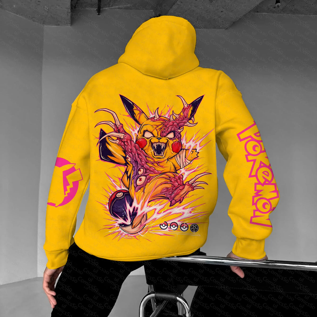 PKM-Unisex Anime Graphic Streetwear Vintage Hoodie