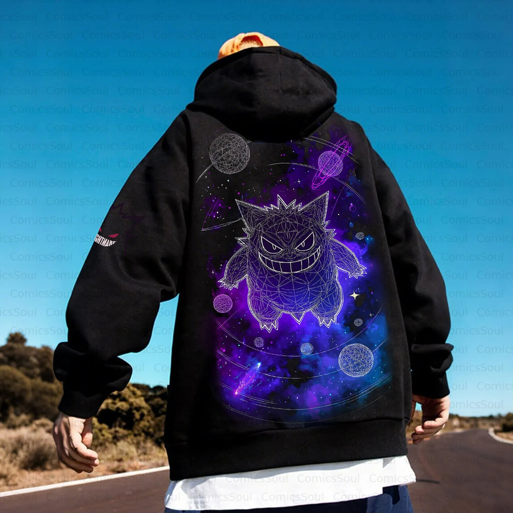 PKM-Unisex Anime Inspired Vintage Plush Hoodie