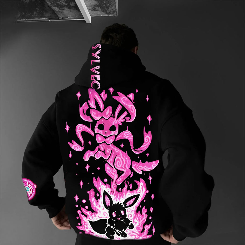 PKM-Unisex Anime Graphic Streetwear Vintage Hoodie