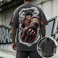 One Piece Unisex Short-Sleeve Corduroy T-Shirt With Anime Print