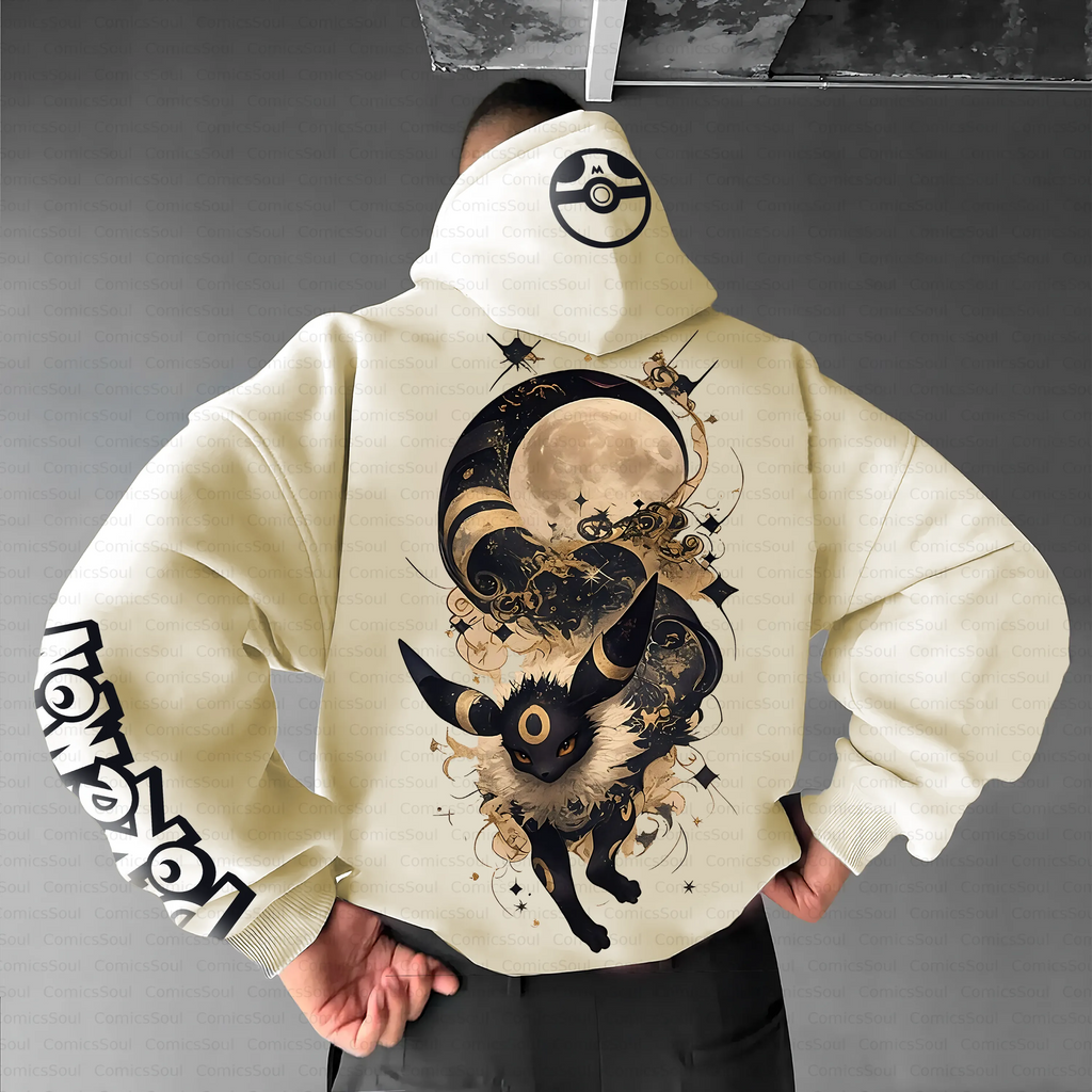PKM-Unisex Anime Inspired Vintage Plush Hoodie
