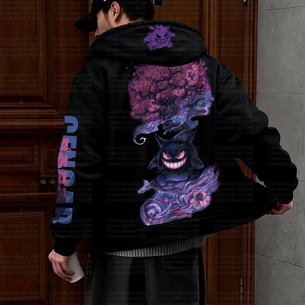 PKM-Unisex Graphic Streetwear Vintage Zipper Cardigan Plush Hoodie