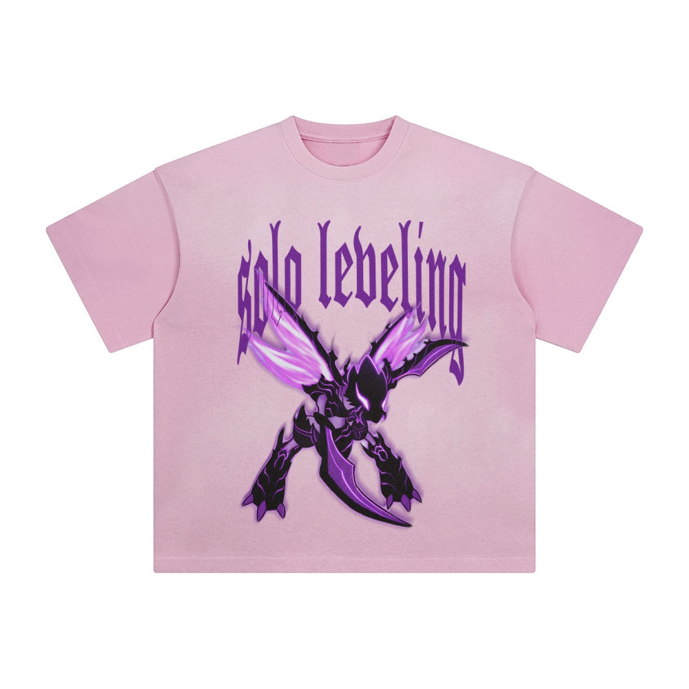 SL-Unisex Anime Inspired Washed  Vintage T-Shirt