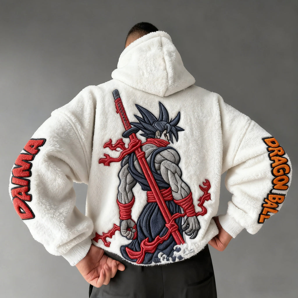 Dragon Ball Color Blocked Plush Hoodie