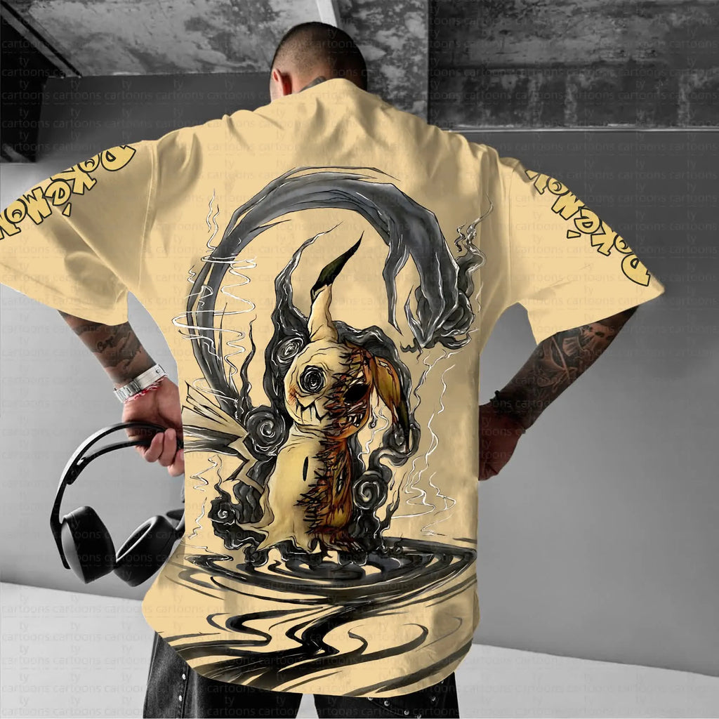 PKM-Unisex  Anime Inspired Vintage T-Shirt