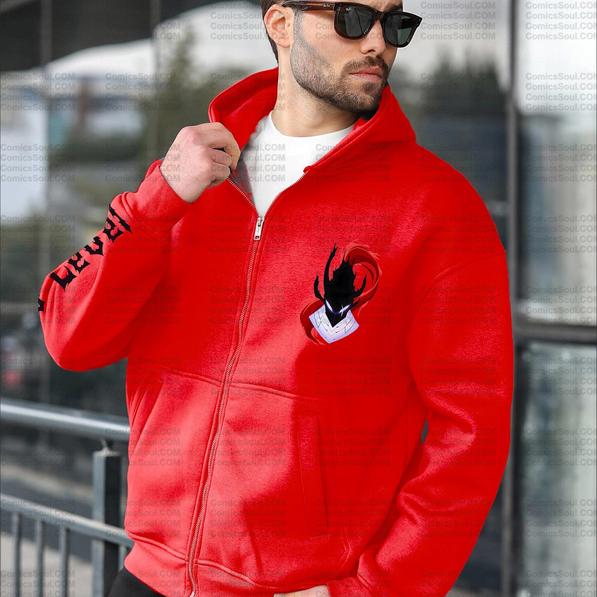 SL-Unisex Graphic Streetwear Vintage Zipper Cardigan Plush Hoodie