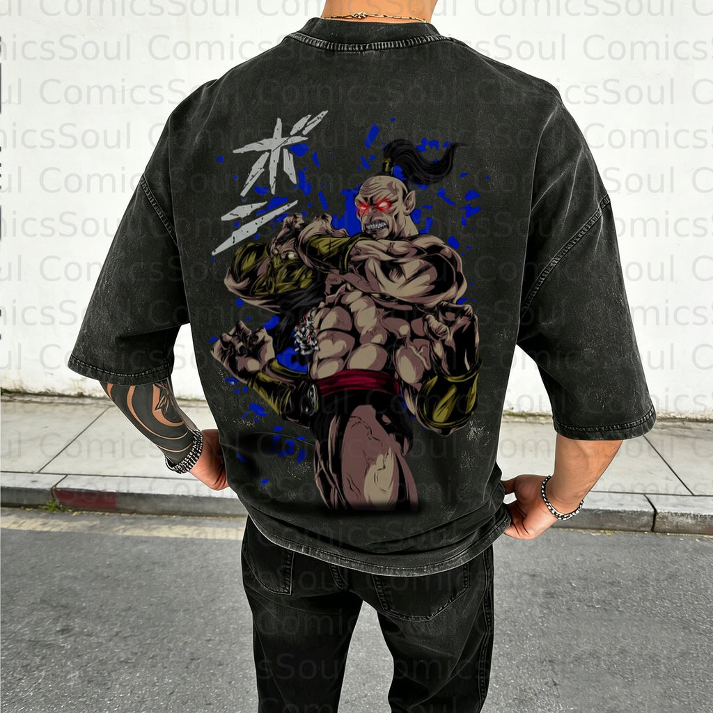 MK-Unisex Anime Inspired Vintage Washed T-Shirt