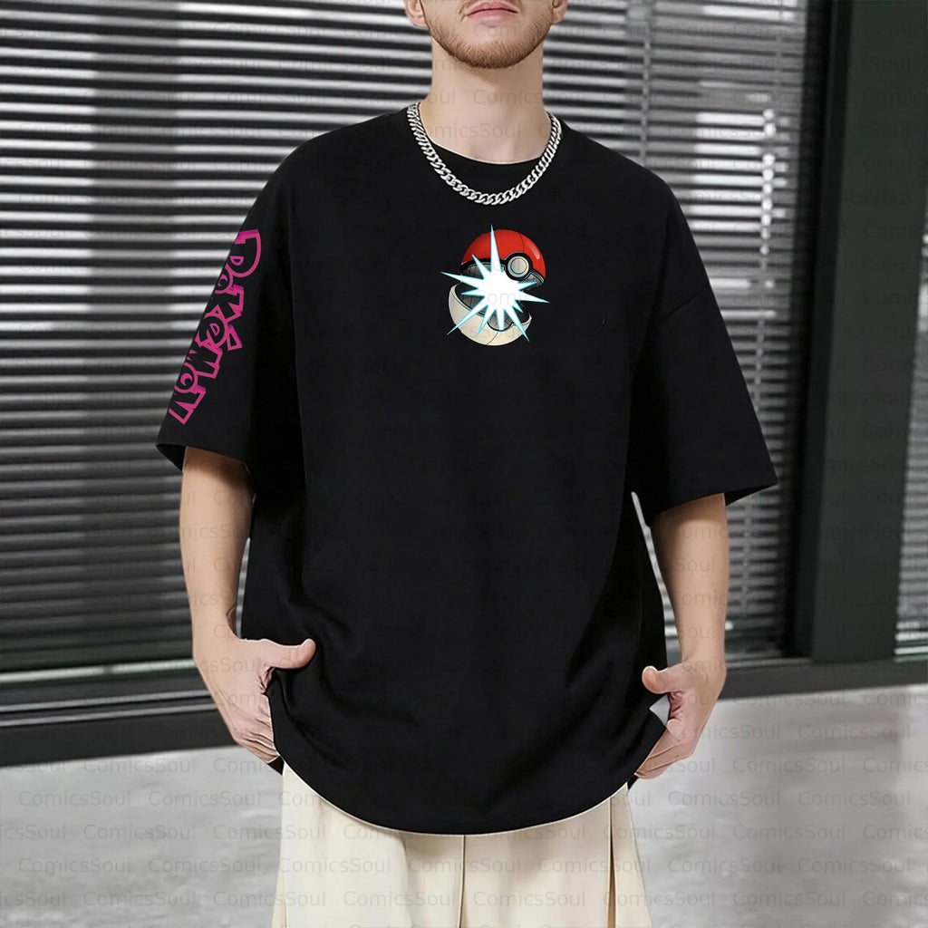 PKM-Unisex Anime Inspired Vintage T-Shirt