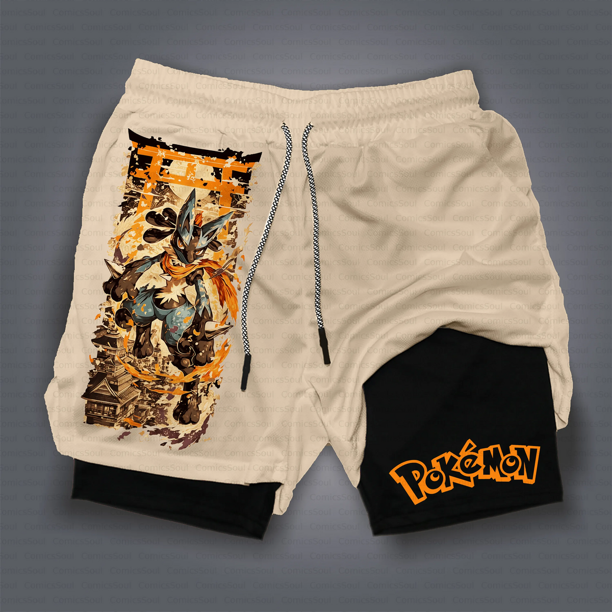 PKM-Unisex Casual Anime Style Shorts