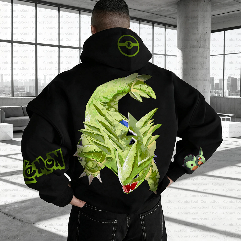 PKM-Unisex Anime Inspired Vintage Plush Hoodie
