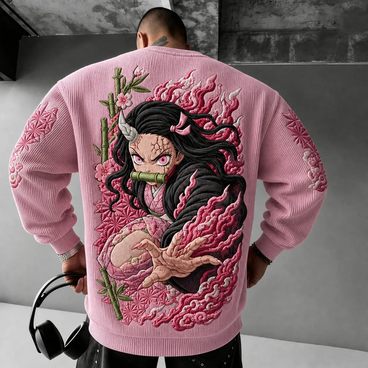 KNY Unisex Anime-print Crewneck Sweatshirt