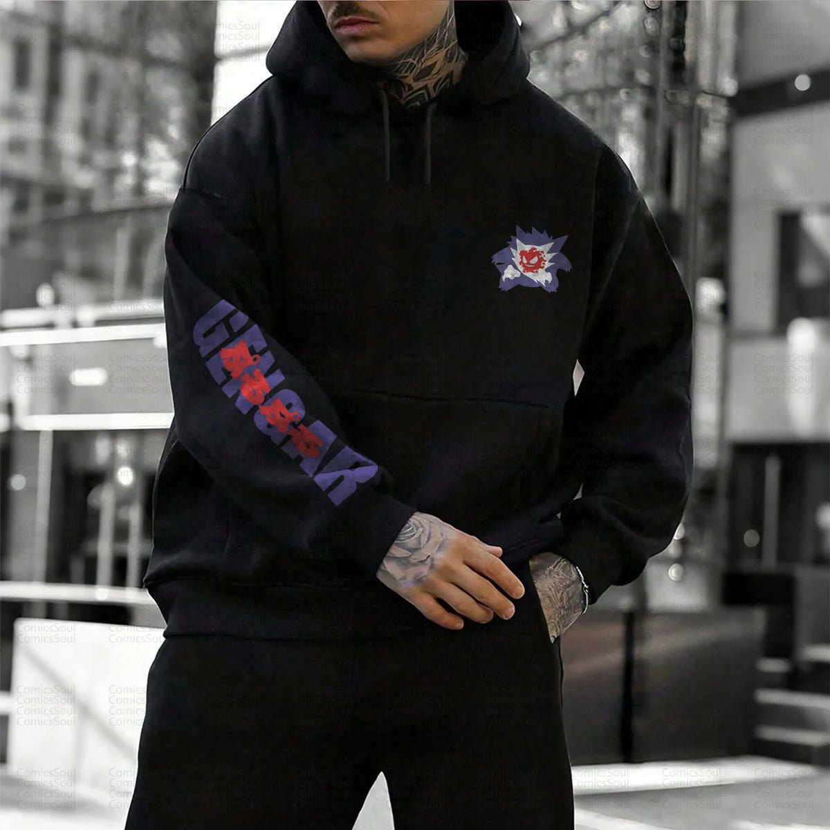 PKM-Unisex Anime Graphic Streetwear Vintage Hoodie