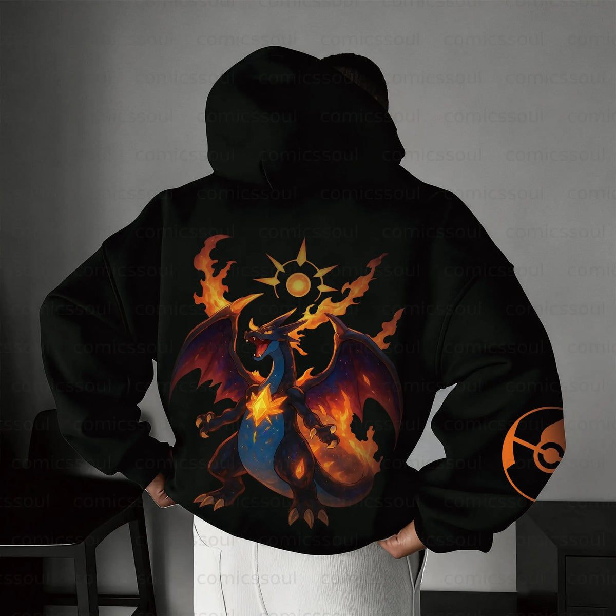 PKM-Unisex Anime Graphic Streetwear Vintage Plush Hoodie