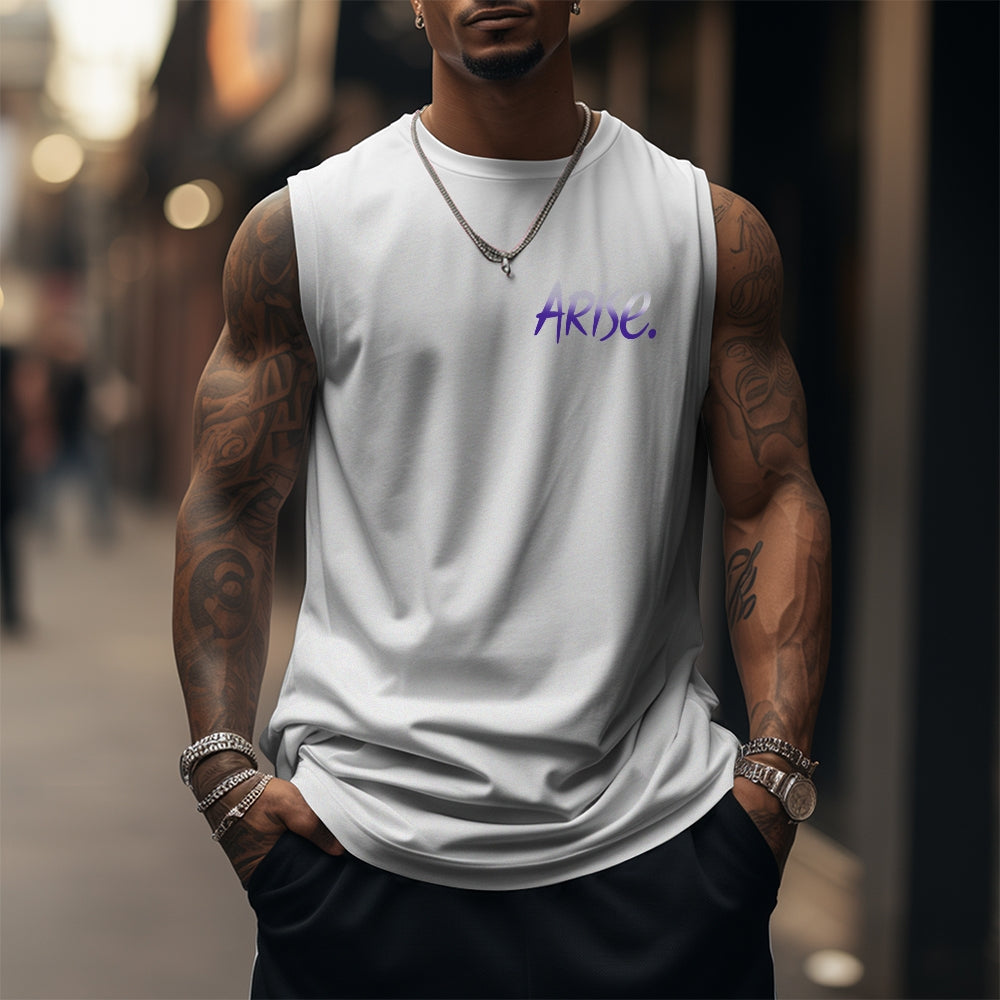 SL-Oversized Anime Print Gym Tank Top